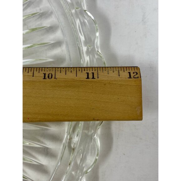 Vintage Indiana Glass Flower Starburst  #3355 Clear Glass Cake Plate 11.5” - Picture 10 of 11